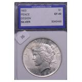 1922 IGS XF 40 PEACE DOLLAR