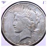 1923 S PEACE DOLLAR XF