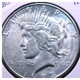 1923 S PEACE DOLLAR AU