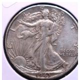 1943 D WALKING HALF DOLLAR XF