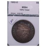1902 O PCI MS64 MORGAN DOLLAR TONER