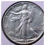 1943 WALKING HALF DOLLAR AU