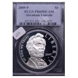 PCGS PF69DC LINCOLN SILVER DOLLAR