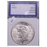 1922 IGS MS63 PEACE DOLLAR