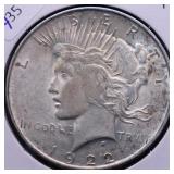 1922 PEACE DOLLAR AU