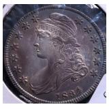 1834 MS 62 BUST HALF DOLLAR PQ