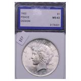 1922 PEACE DOLLAR IGS MS63