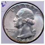 1946 S CHOICE BU WASHINGTON QUARTER