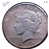1934 PEACE DOLLAR XF