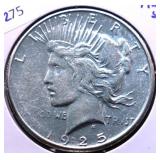 1925 S PEACE DOLLAR AU