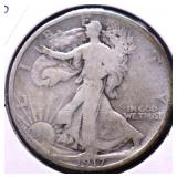 1917 S WALKING HALF DOLLAR G