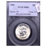 1941 PCGS MS63 WASHINGTON QUARTER