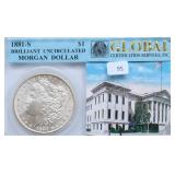 1881 S CHOICE B U MORGAN DOLLAR