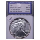1987 IGS MS70 SILVER EAGLE