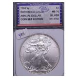 2008 W IGS MS 70 SILVER EAGLE
