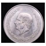 1952 MEXICO SILVER 5 PESOS CHOICE BU