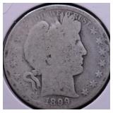 1899 BARBER HALF DOLLAR AG