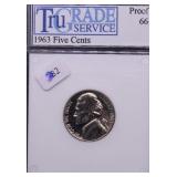 1963 TGS PF66 JEFFERSON NICKEL