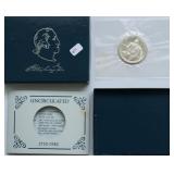 1982 D WASHINGTON HALF DOLLAR W BOX PAPERS