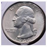 1944 CHOICE BU WASHINGTON QUARTER