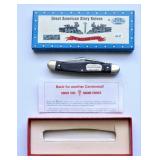 BOKER # 1776 GOLDEN SPIKE SLICK BLACK DELRIN HANDL