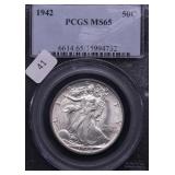 1942 PCGS MS65 WALKING HALF DOLLAR