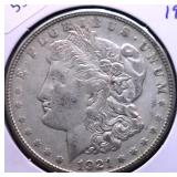 1921 S MORGAN DOLLAR XF