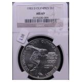 1983 D NGC MS69 OLYMPIC SILVER DOLLAR