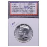 2014 D MS70 KENNEDY HALF DOLLAR