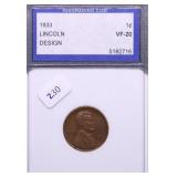 1933 IGS VF 20 LINCOLN CENT