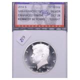 2014 S SP70 KENNEDY HALF DOLLAR