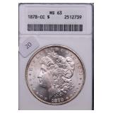 BEAUTIFUL 1878 CC ANAX MS63 MORGAN DOLLAR