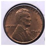 1948 CHOICE BU RB LINCOLN CENT