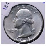 1945 S CHOICE BU WASHINGTON QUARTER