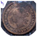 1876 H CANADA LARGE CENT VG
