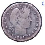 1903 S BARBER QUARTER VG