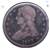 1837 BUST HALF DOLLAR VG