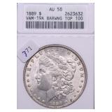 1889 ANAX AU 58 MORGAN DOLLAR VAM 19A