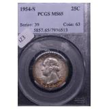 1954 S PCGS MS65 WASHINGTON QUARTER