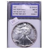 1987 IGS MS70 SILVER EAGLE
