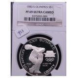 1983 S NGCPF69UC OLYMPIC SILVER DOLLAR