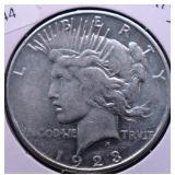 1923 S PEACE DOLLAR VF