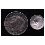 TWO SILVER COINS