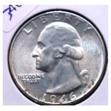 1946 D WASHINGTON QUARTER CHOICE BU