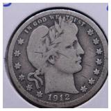 1912 S BARBER QUARTER VG