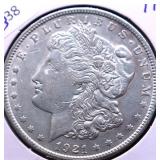 1921 MORGAN DOLLAR AU