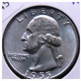 1955 D WASHINGTON QUARTER CHOICE BU