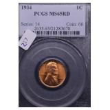 1934 PCGS MS65 RED LINCOLN