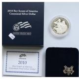 PROOF BOY SCOUTS SILVER DOLLAR W BOX PAPERS