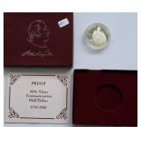 PROOF WASHINGTON HALF DOLLAR W BOX PAPERS